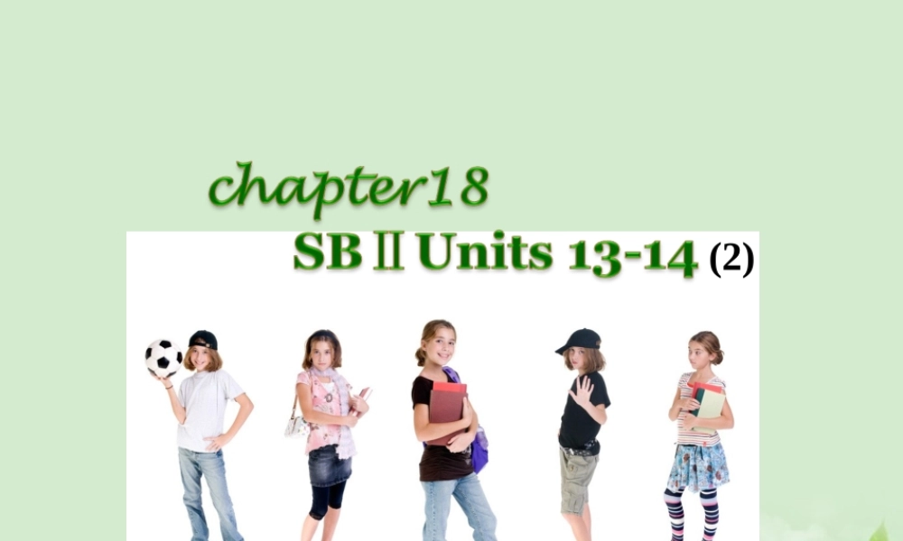 高中英语一轮复习 Chapter 18 SB Ⅱ Units 13～142课件