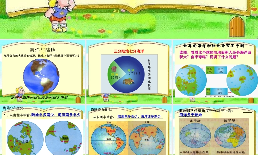 194世界的海陆分布