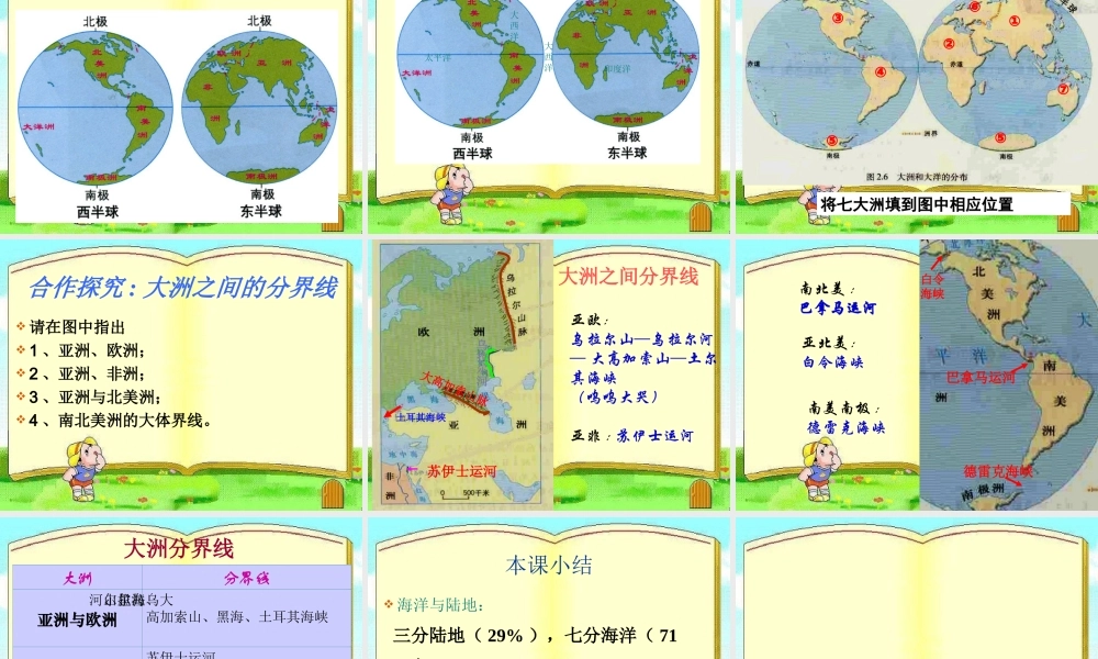 194世界的海陆分布