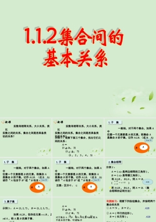 高中数学(112 集合间的基本关系)课件 新人教A版必修1 课件