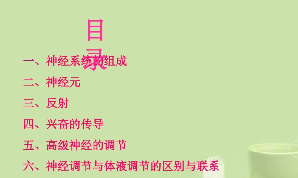 甘肃省会宁县七年级生物下册(神经调节)课件