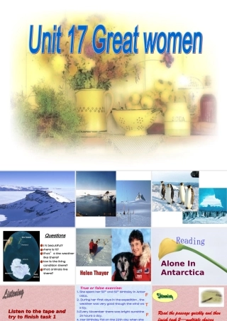 高中英语Unit 17 Great women-reading课件旧人教第一册下 课件