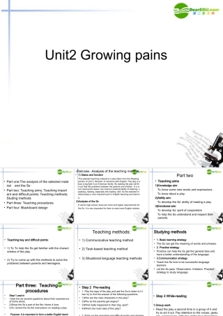 高中英语 module1unit2growingpainsreading课件 牛津版 课件