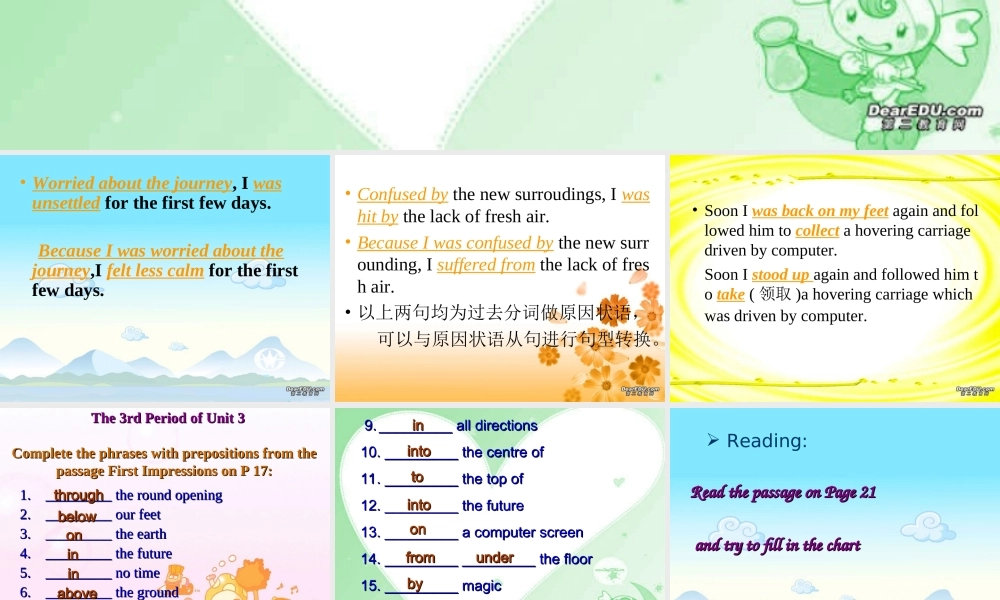 高中英语必修5 Unit3 Period3课件