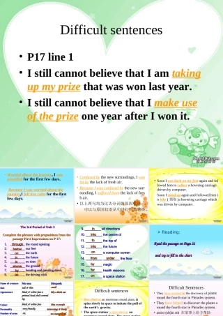 高中英语必修5 Unit3 Period3课件