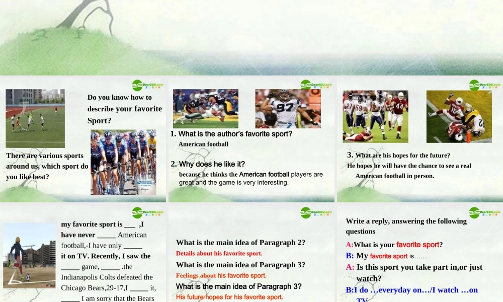 高中英语 unit1 sporting events-writing课件 牛津上海版S2A 课件