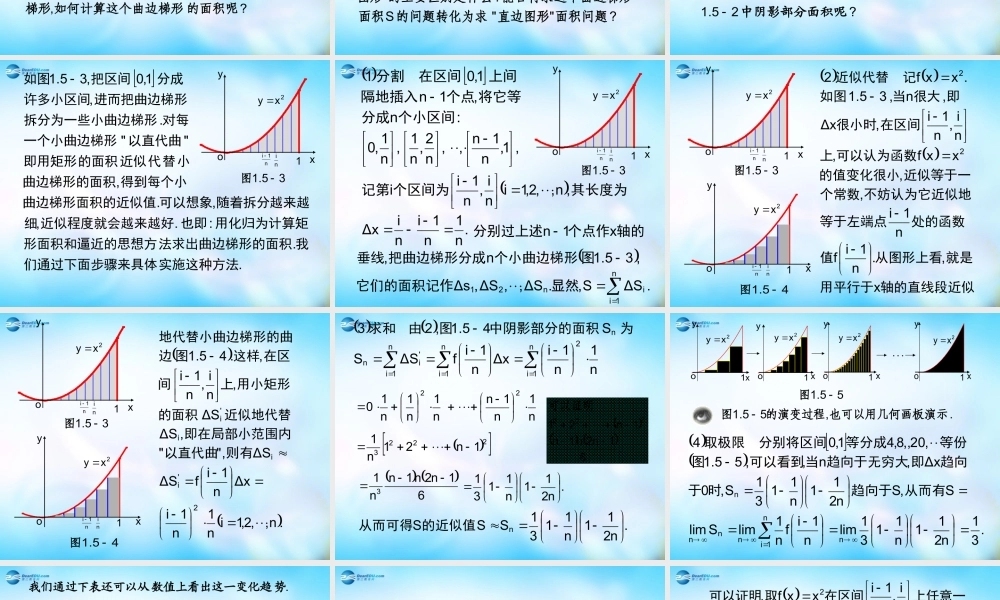 高中数学 1.5.1曲边梯形的面积课件 新人教A版选修2-2  课件