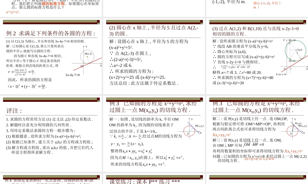 高中数学圆的方程5课件苏教版必修二 课件