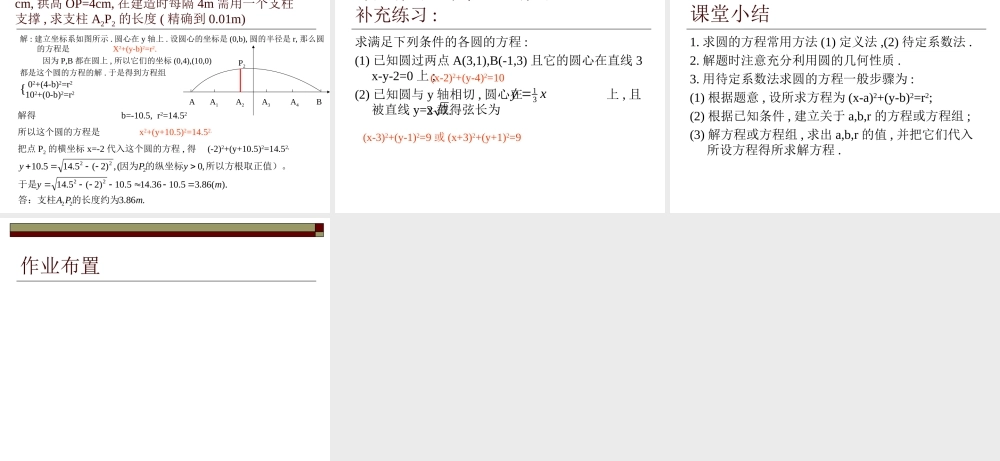 高中数学圆的方程5课件苏教版必修二 课件