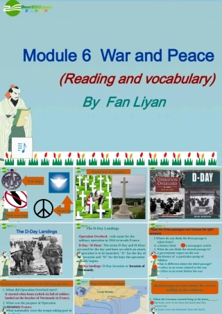 高中英语 Module6 Reading and vocabulary课件 外研版选修6 课件