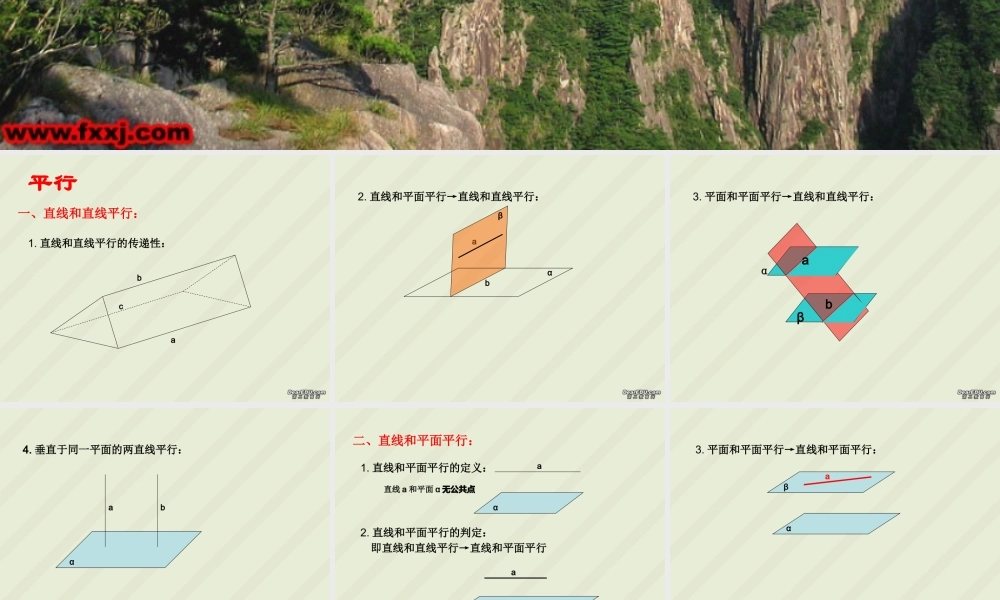 高二数学小结平行和垂直与空间角和距离课件