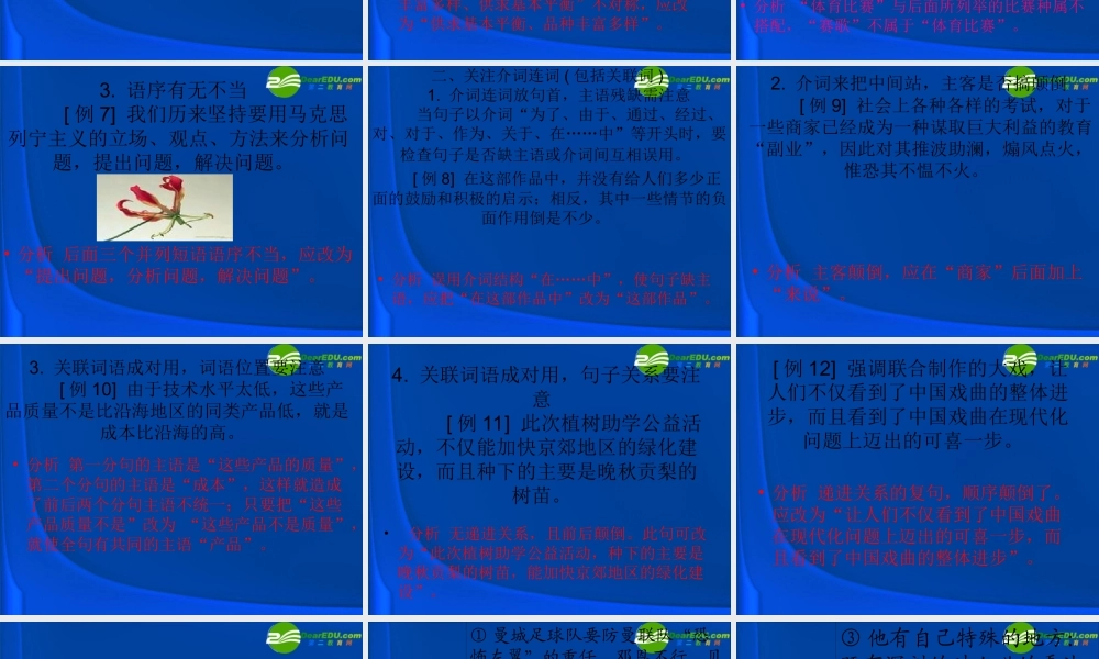 高考语文 语病类型及相关知识梳理课件 新人教版 课件