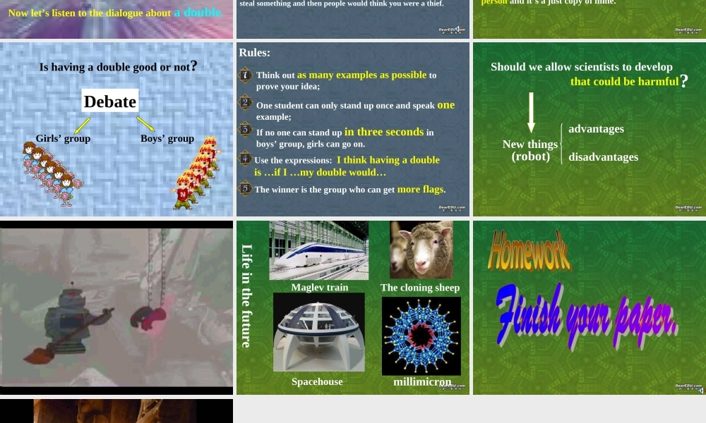 演示文稿1 安徽省高二英语Unit6 life in the future课件(含ppt,视频文件)人教版 安徽省高二英语Unit6 life in the future课件(含ppt,视频文件)人教版