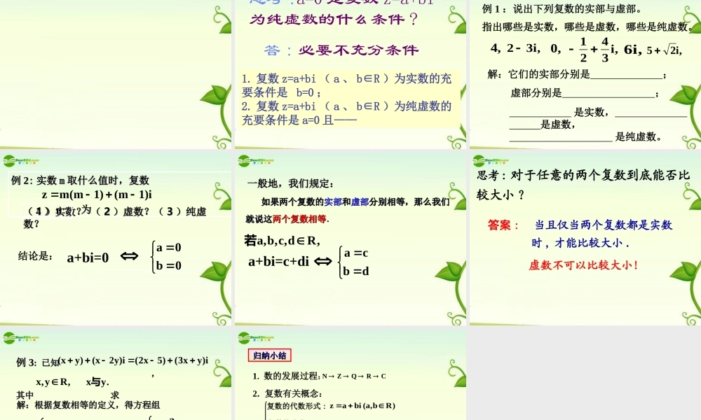 高中数学 复数的概念课件 苏教版选修2 课件