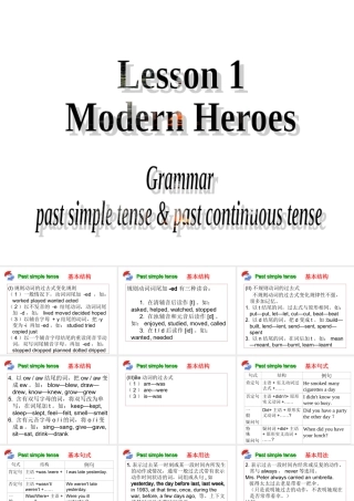 高中英语：unit2 lesson1modern heroes-grammar课件(北师大版必修1) 课件