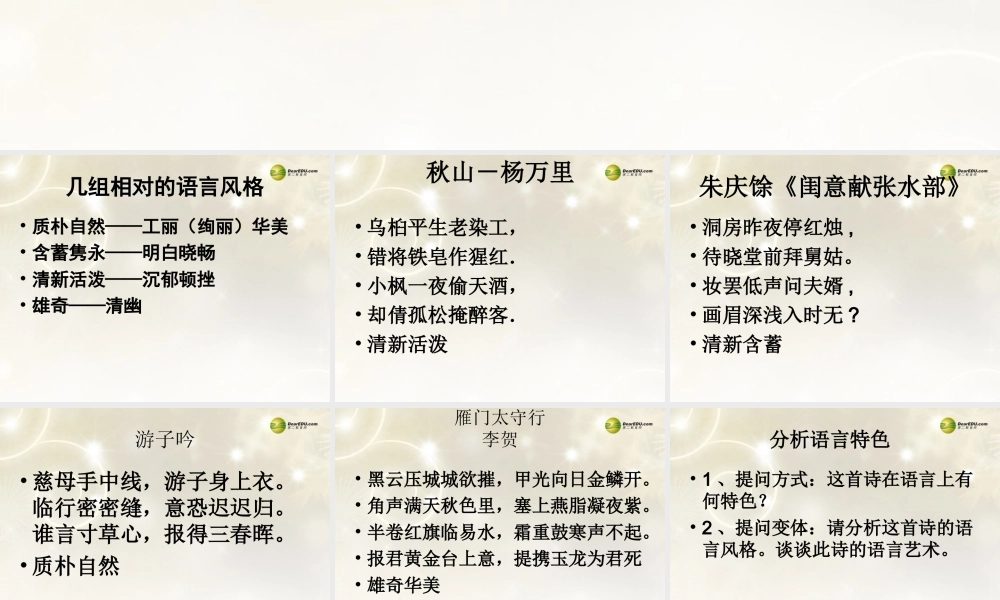 河南省安阳一中高考语文专题复习 语言课件