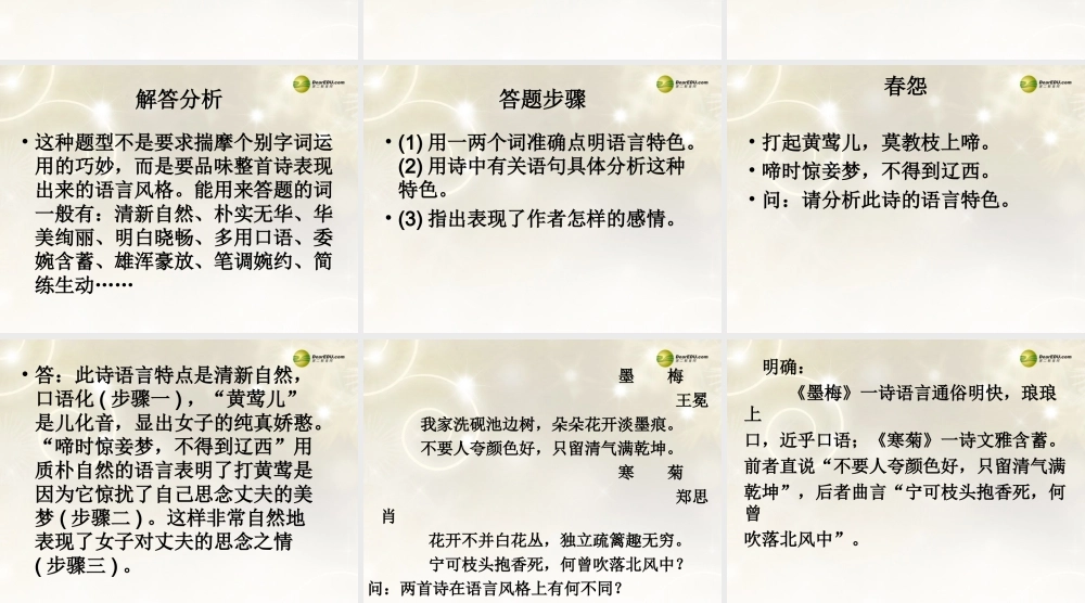 河南省安阳一中高考语文专题复习 语言课件