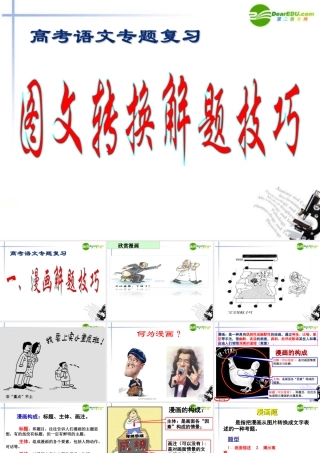高考语文一轮复习 图文转换解题技巧指导课件