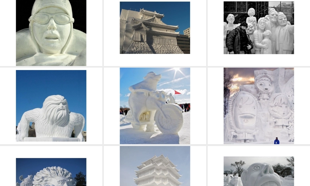 雪雕与冰雕的艺术之美