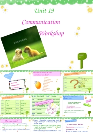 高中英语Unit 19 communication课件 北师大版 选修7 课件