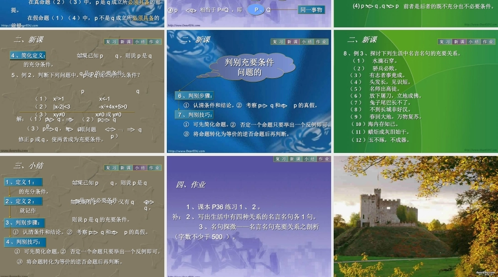 高一数学充要条件 课件