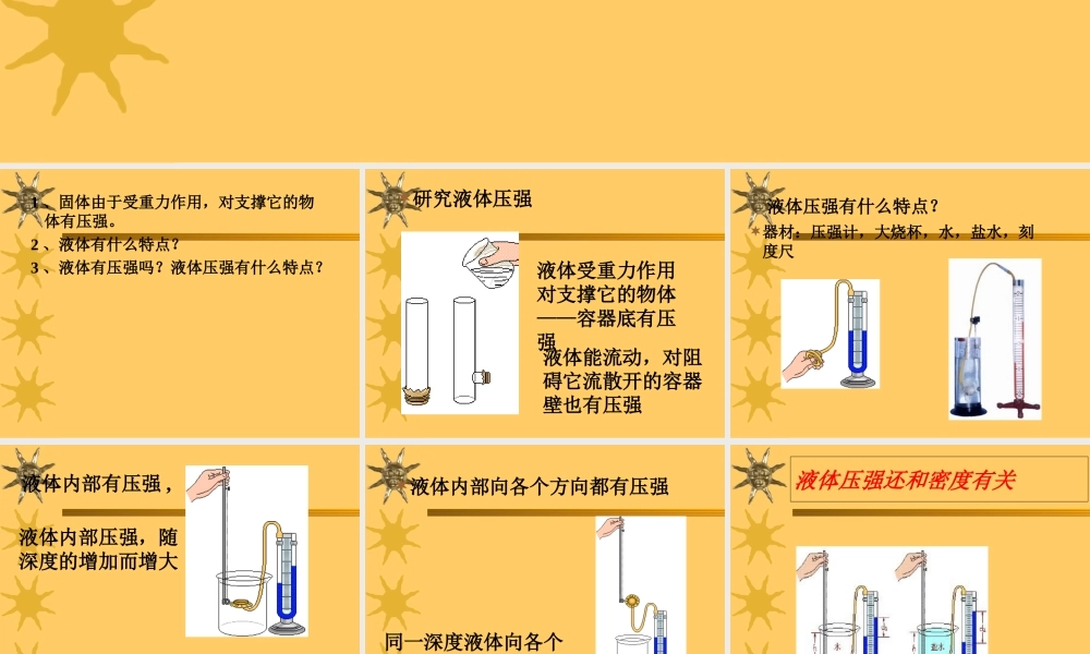 液体的压强 课件示例 课件