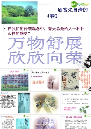 高中语文 第2单元第6课(寂静的春天)课件 粤教版必修3 课件