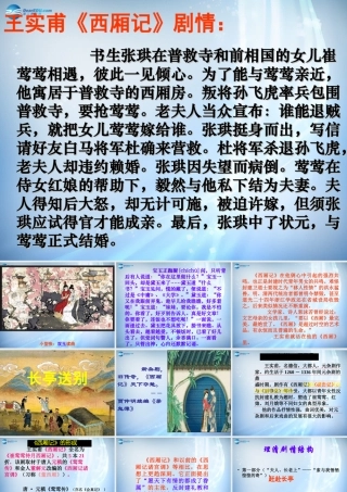高中语文 第二专题(长亭送别)2课件 苏教版必修5 课件