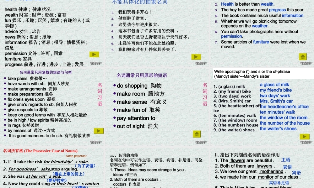 高考英语语法复习名词课件