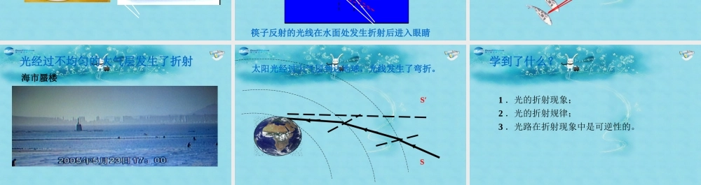 福建省东侨经济开发区中学八年级物理上册 4.4 光的折射课件 (新版)新人教版