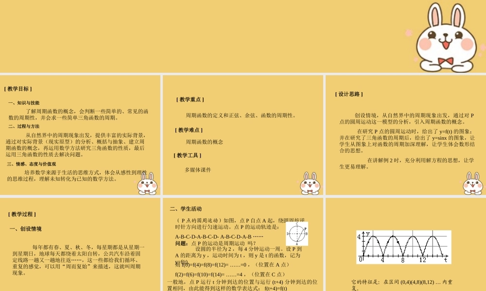 高中数学 第一章 三角函数 142 周期性课件 新人教A版必修4 课件