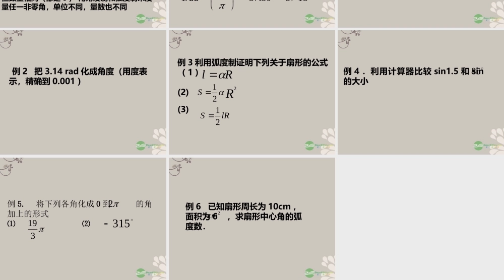 高一数学 (112弧度制)课件