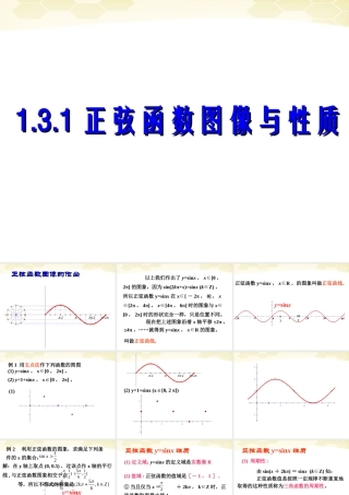 高中数学 131 正弦函数的图象和性质课件 新人教B版必修4 课件