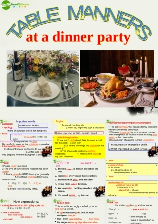 高中英语 Unit 6 Good manners课件