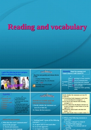 高中英语 Module 3 Reading and vocabulary课件 外研版必修4 课件
