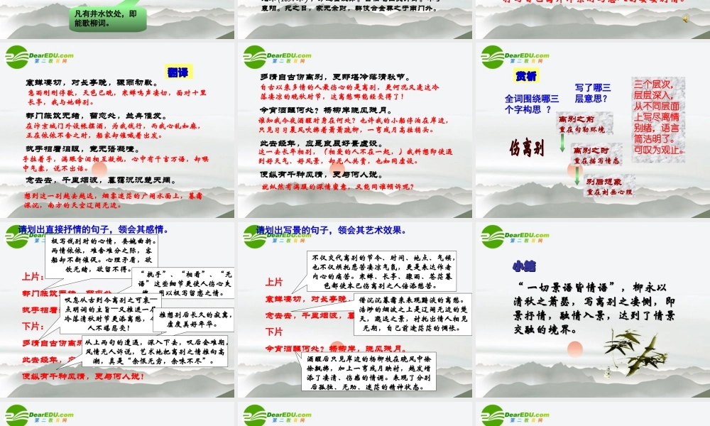 高中语文 25(声声慢)课件(9) 语文版必修3 课件