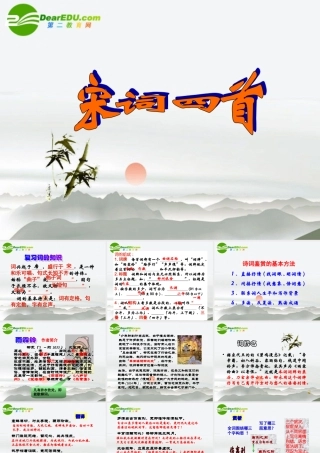 高中语文 25(声声慢)课件(9) 语文版必修3 课件