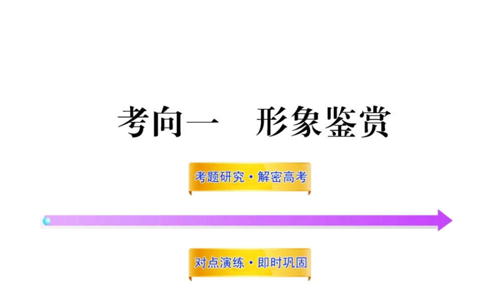 高中语文全程复习方略 3221 形象鉴赏课件 新人教版 (湖南专用) 课件