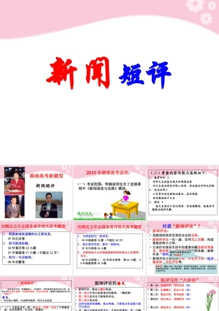 高三语文复习 新闻短评课件