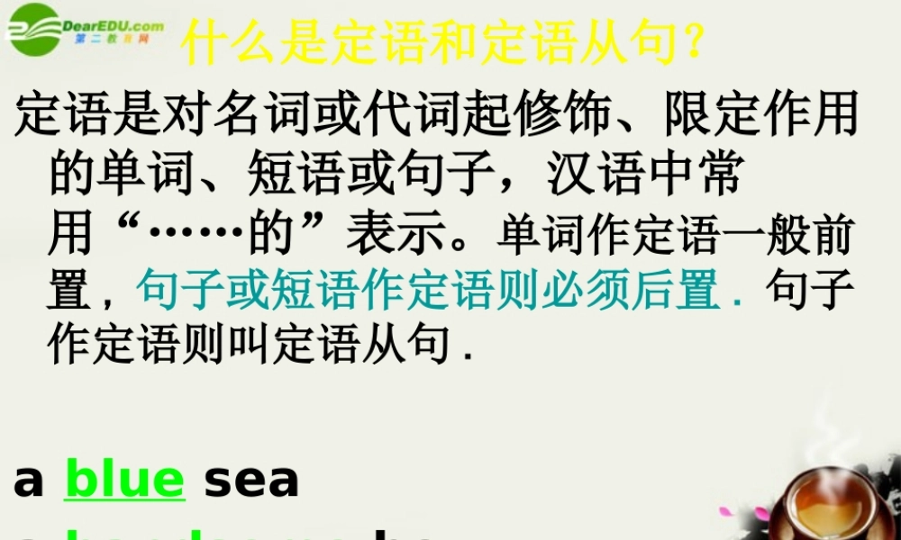 高考英语一轮复习 定语从句语法专攻课件 牛津版 课件