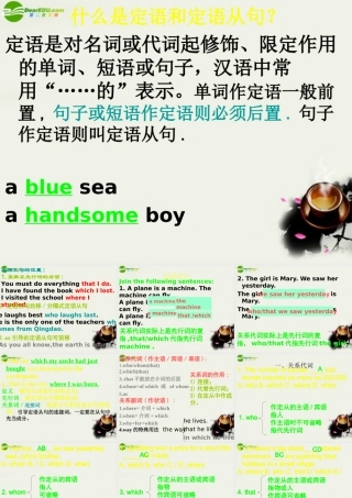 高考英语一轮复习 定语从句语法专攻课件 牛津版 课件