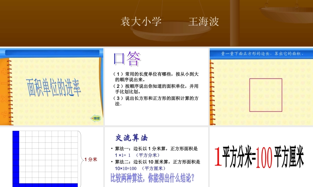 面积单位的换算ppt.