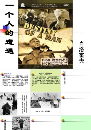 高中语文：(一个人的遭遇)(苏教版必修2)课件之一 课件