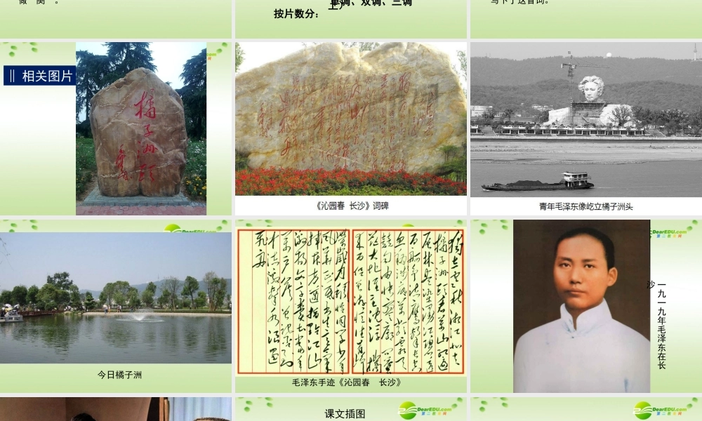 高中语文 11(沁园春_长沙)课件 新人教版必修1(高一) 课件