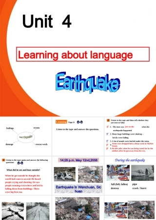 高一英语模块一Unit4 Using language 课件必修一 课件