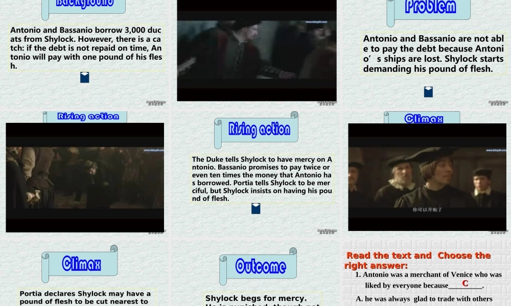 高二英语unit19 reading intergrating skills 人教版 课件