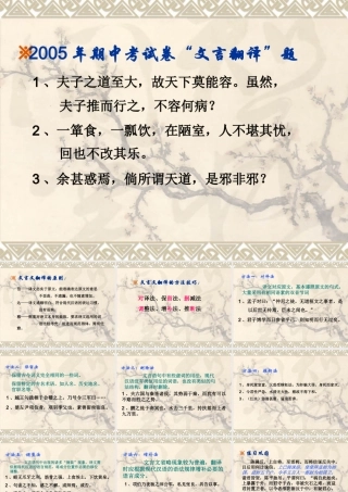 高三语文文言文翻译原创 课件