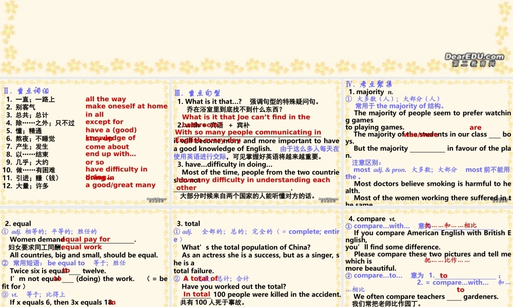 高一英语Unit2 English around the world课件 新课标 人教版 课件