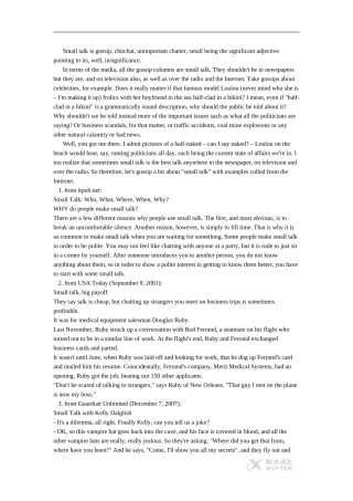 【素材】Module-1-文本-Small-Talk(外研)