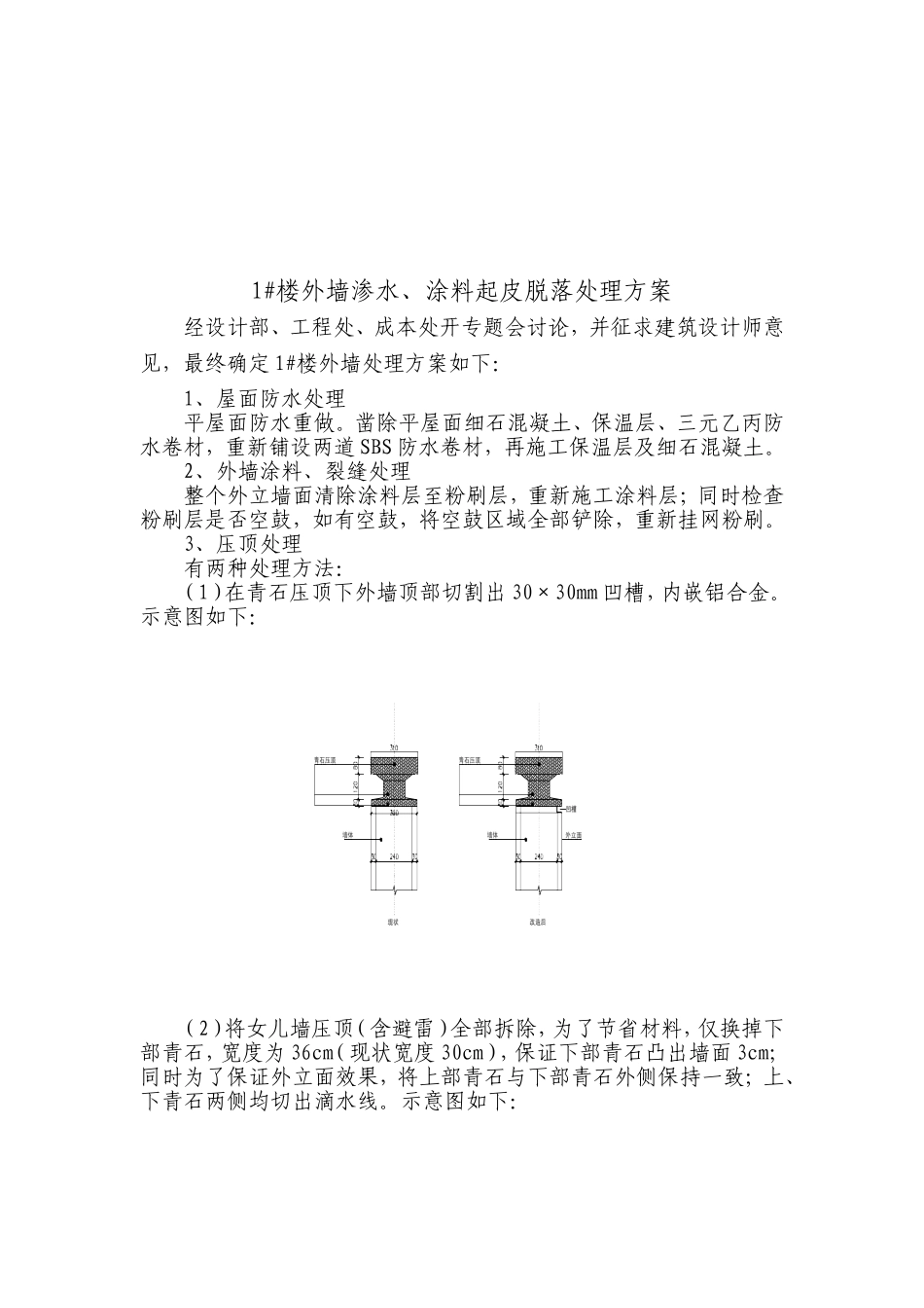 外墙渗水、涂料脱落处理方案_第3页